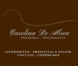 Carolina Abreu Psicóloga e Psicanalista