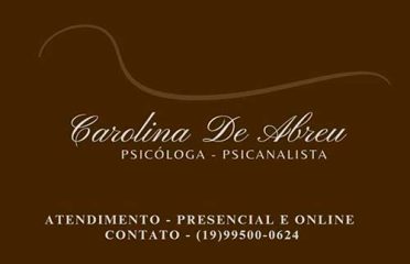 Carolina Abreu Psicóloga e Psicanalista